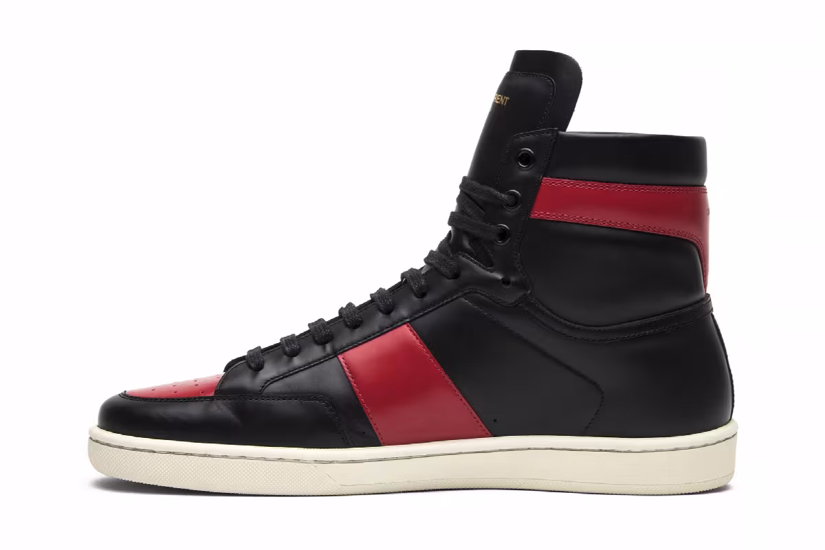 Saint Laurent SL-10 High Top Sneaker Red, view 4