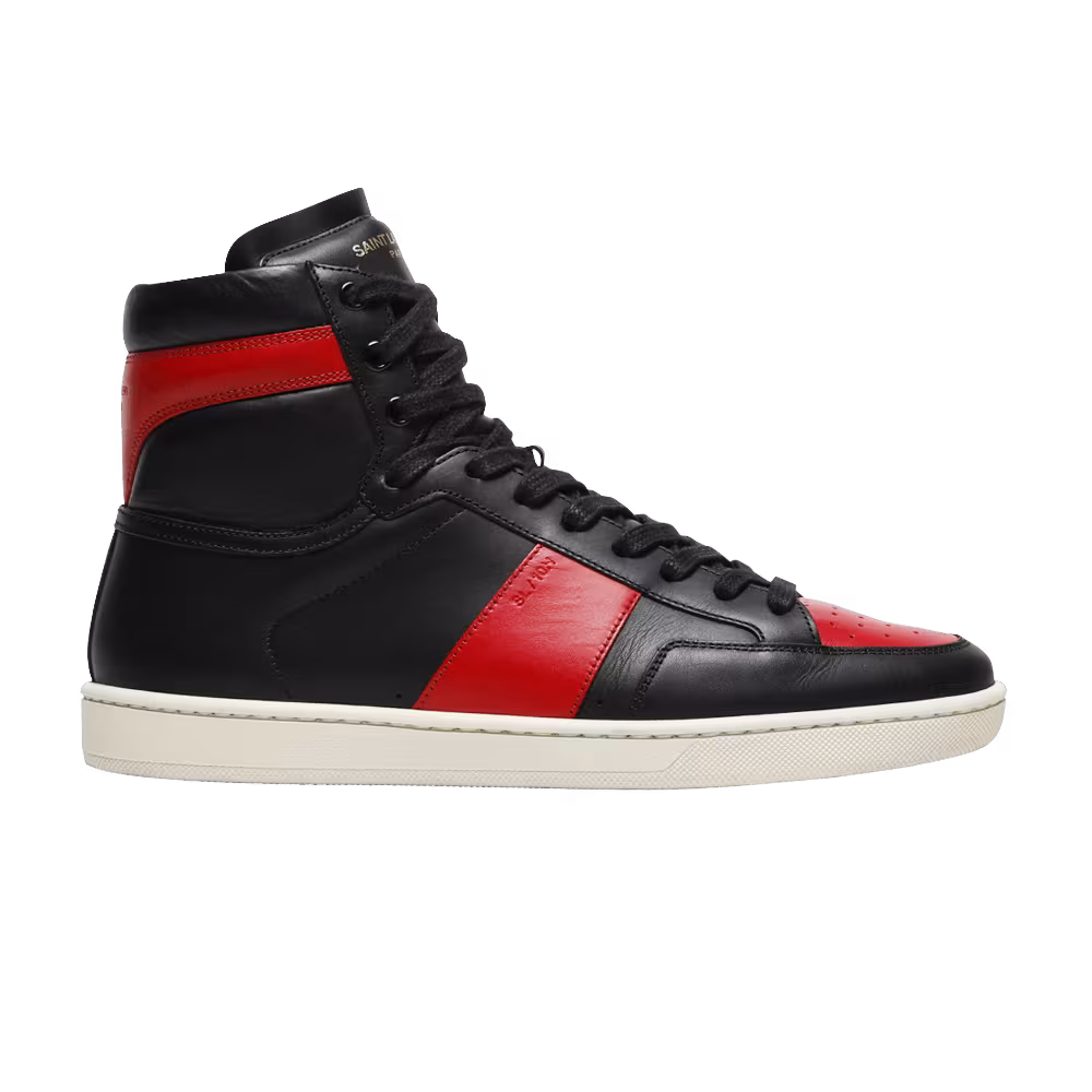 Saint Laurent SL-10H High Top Sneaker Black Red