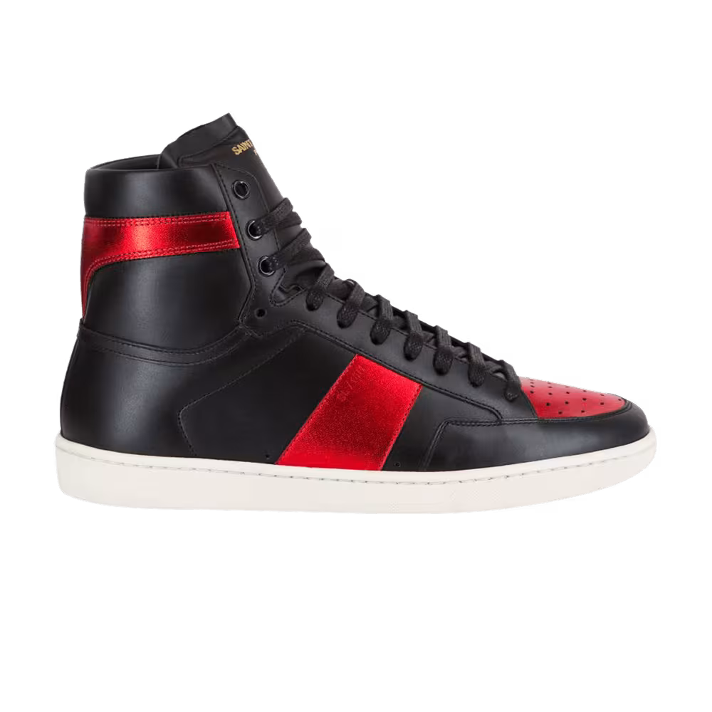 Saint Laurent SL-10 High Black Metallic Red