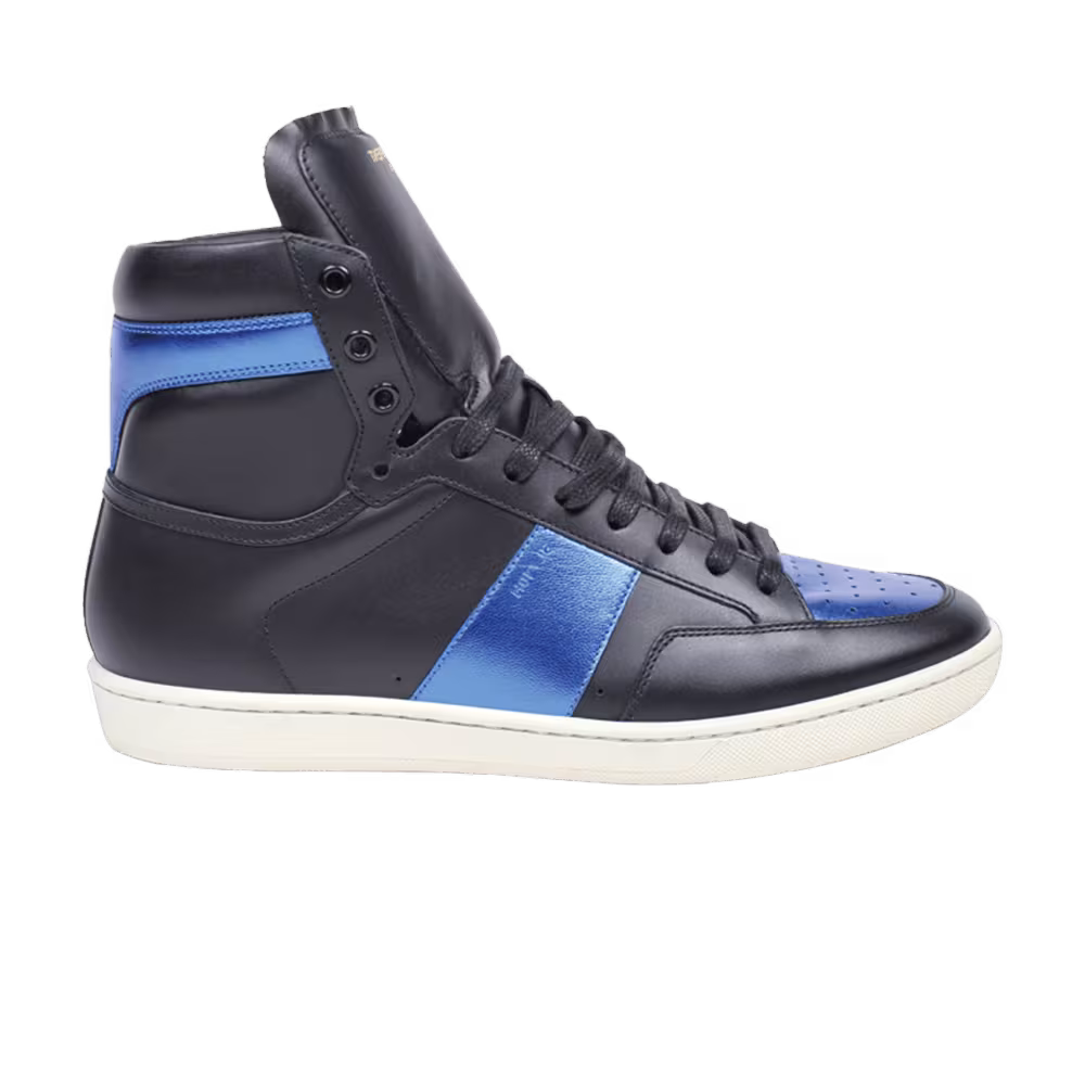 Saint Laurent SL-10 High Top Black Metallic Blue