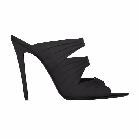 Saint Laurent Wmns Emilie Mule Sandal 'Black'