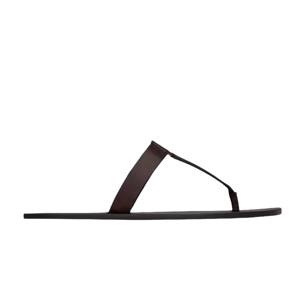Saint Laurent Babylone Slide Dark Brown