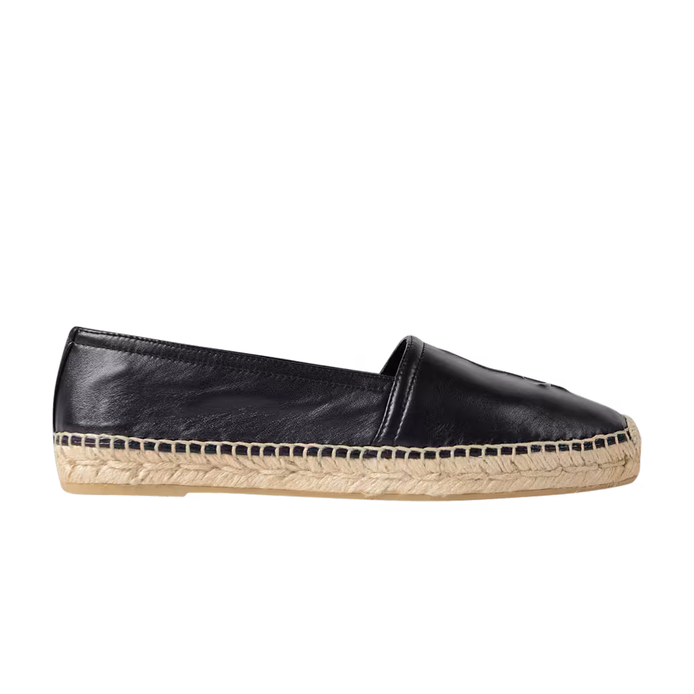 Saint Laurent Women's Espadrille Logo Black