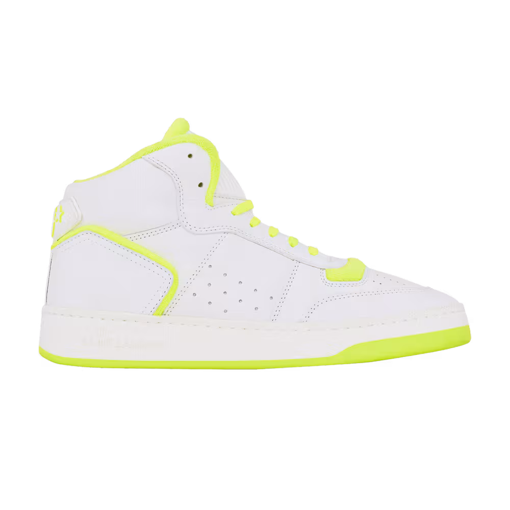 Saint Laurent Women's SL-80 Mid Optical White Fluo Yellow
