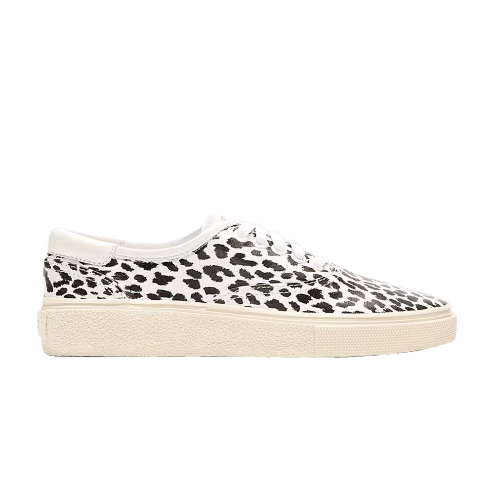 Saint Laurent Skate Lace-Up Sneaker White Canvas Babycat