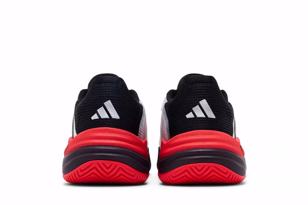 adidas Barricade 13 White Black Lucid Red, view 7