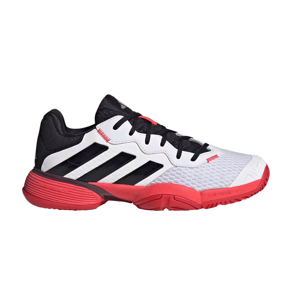 Adidas Barricade J White Black Lucid Red