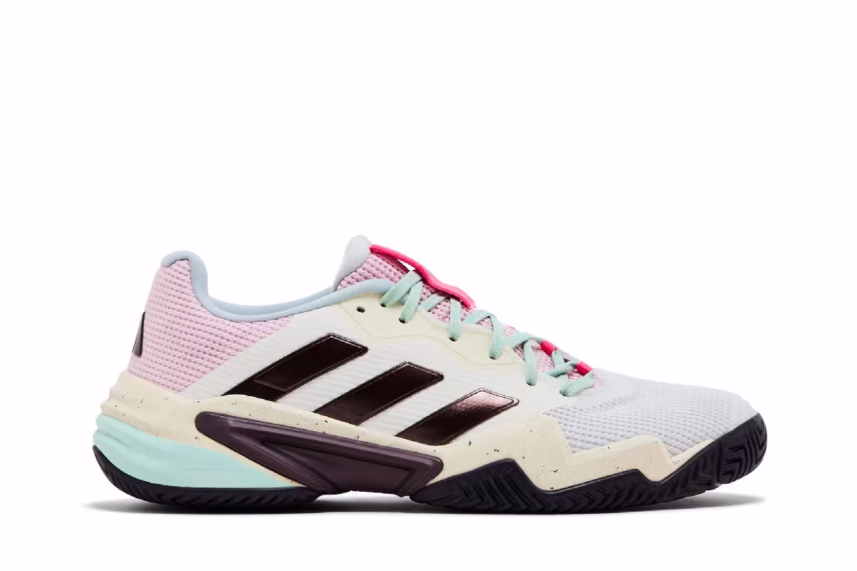 Adidas Barricade 13 Crystal White Semi Green Spark, view 2