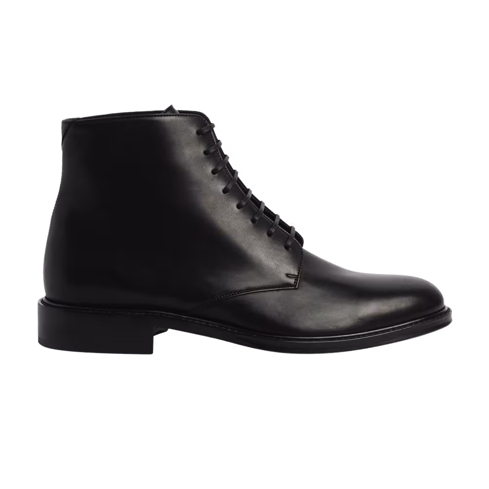 Saint Laurent Army 20 Lace Up Boot Black