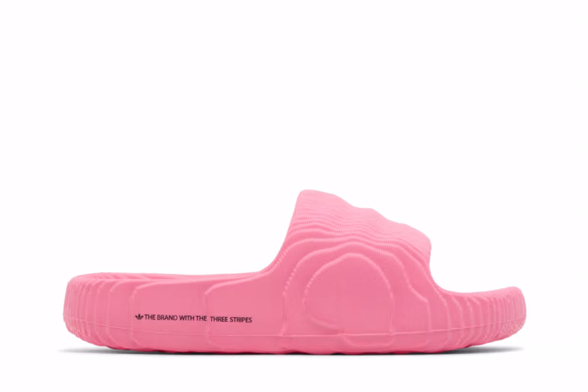 adidas Women's Adilette 22 Slides Lucid Pink, view 2
