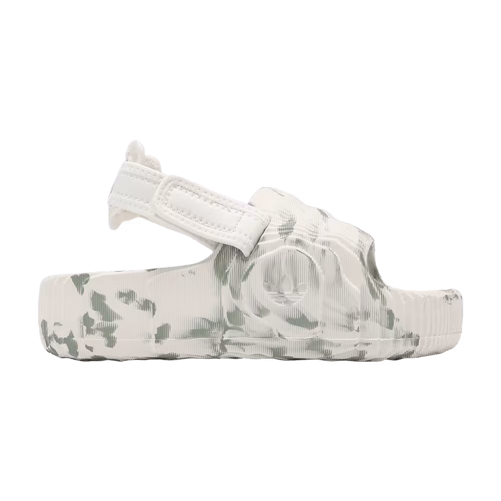 Adidas Women's Adilette 22 XLG Slide Off White Silver Green
