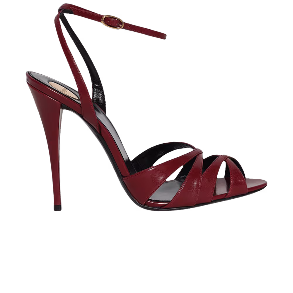 Women's Saint Laurent Touze Heeled Sandal Cardinal Red
