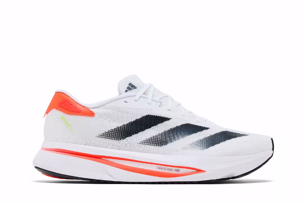 adidas Adizero SL2 White Black Orange, view 2