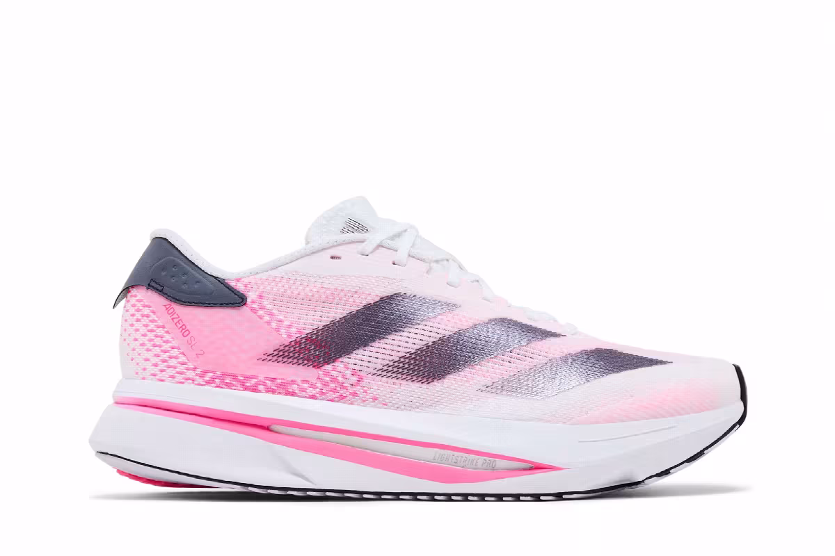 Adidas Women's Adizero SL2 White Lucid Pink, view 2