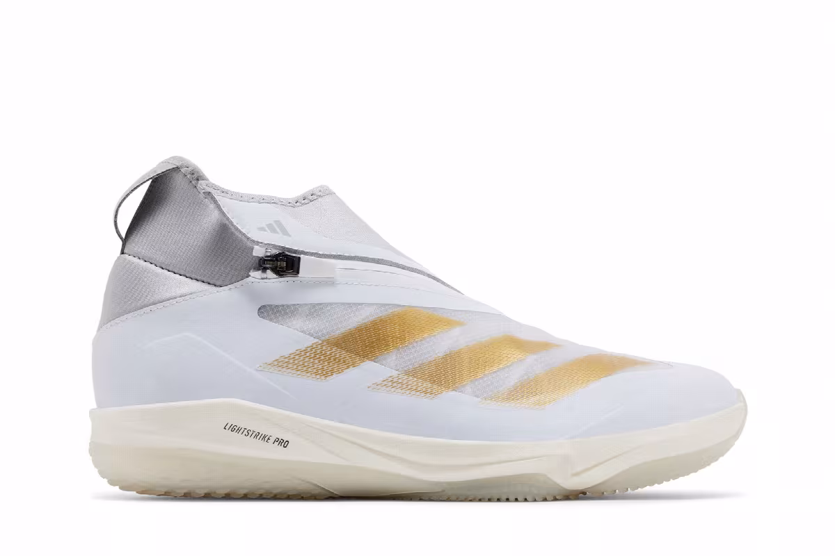 adidas Adizero Impact+ Turf White Gold Metallic, view 2