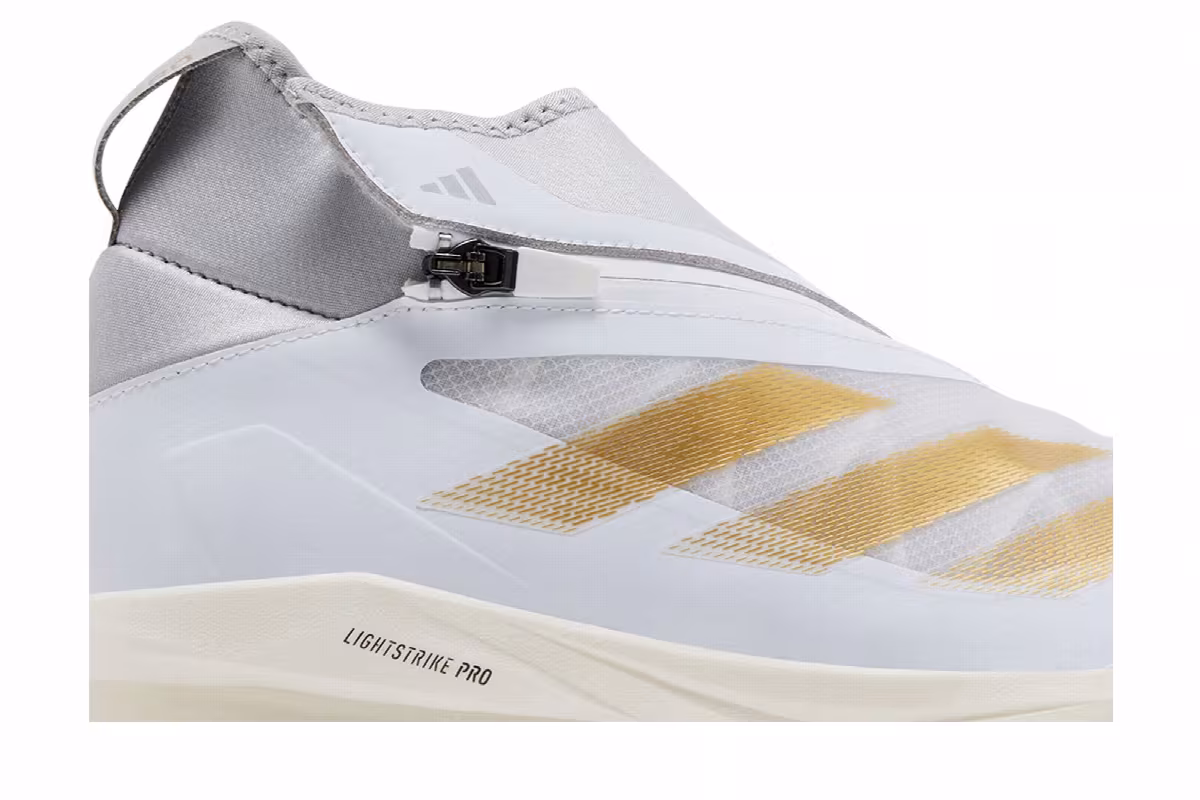 adidas Adizero Impact+ Turf White Gold Metallic, view 3