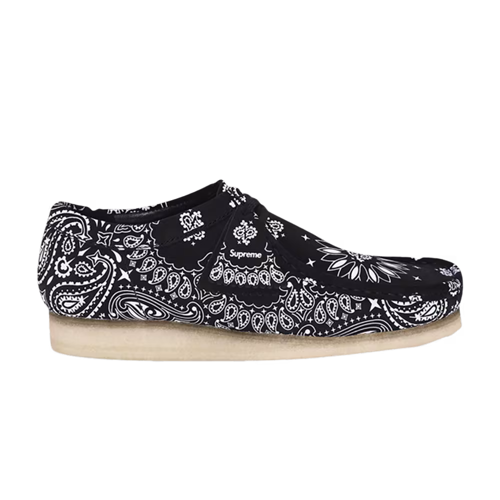 Supreme x Clarks Wallabee Black Bandana