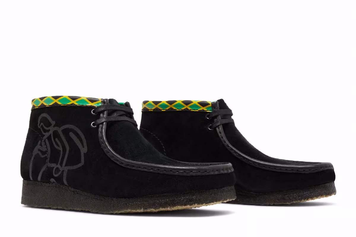 Jamaica x Clarks Wallabee Black, view 9