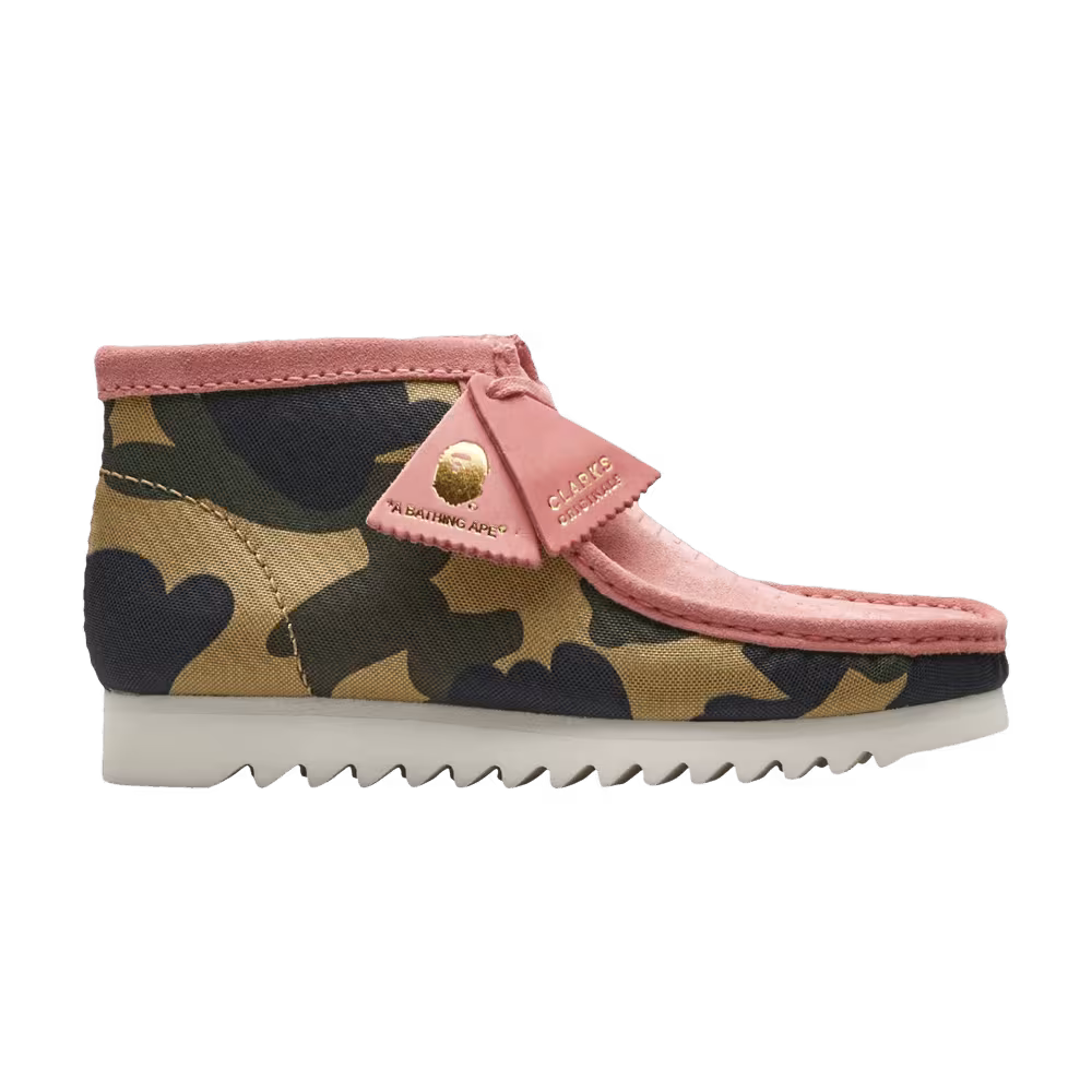 A Bathing Ape x Clarks Wallabee Coral Combi