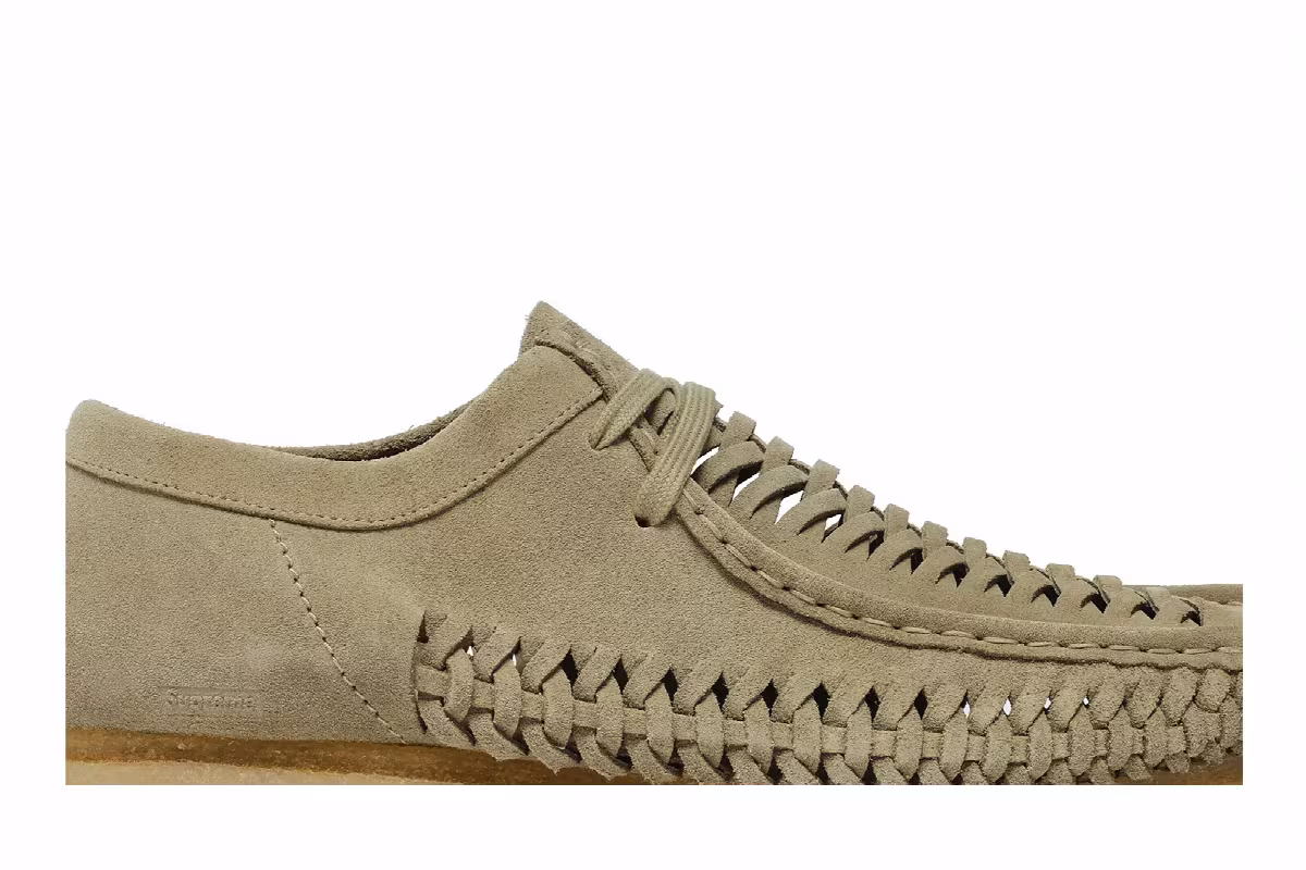 Supreme x Clarks Woven Wallabee Tan, view 3