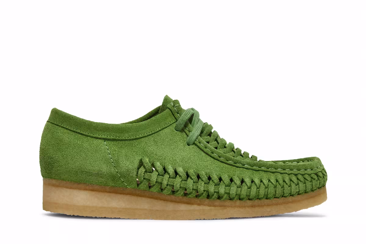 Clarks Supreme x Woven Wallabee Green, view 2