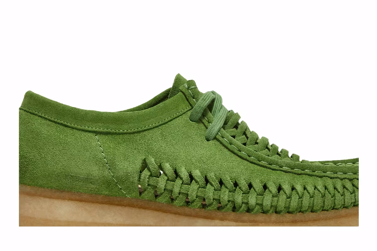 Clarks Supreme x Woven Wallabee Green, view 3