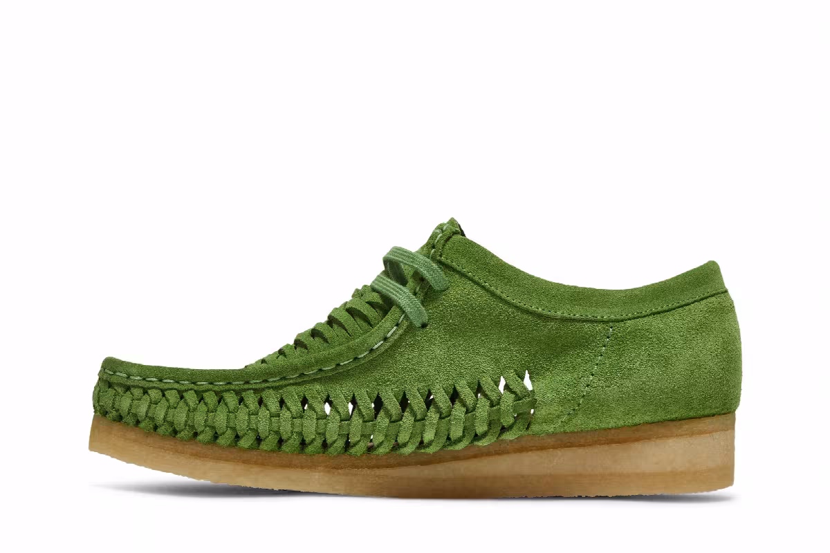 Clarks Supreme x Woven Wallabee Green, view 4