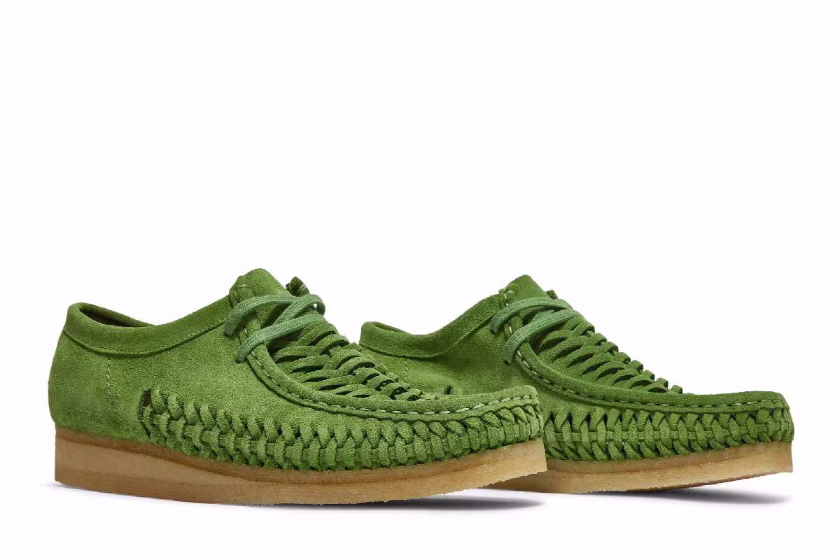 Clarks Supreme x Woven Wallabee Green, view 9