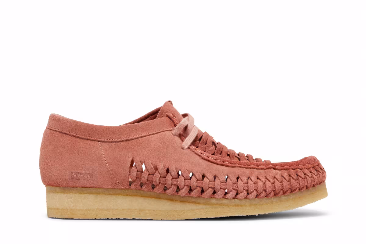 Clarks Supreme x Woven Wallabee Pink, view 2