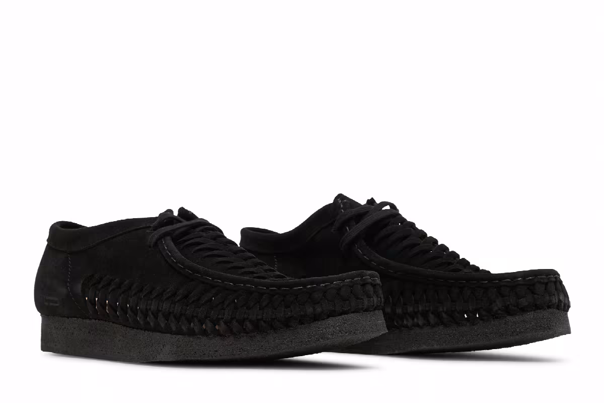 Supreme x Clarks Woven Wallabee Black, view 9