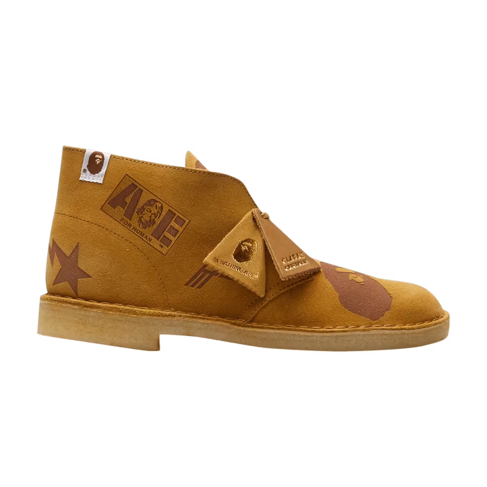 A Bathing Ape x Clarks Desert Boot Oak Embossed