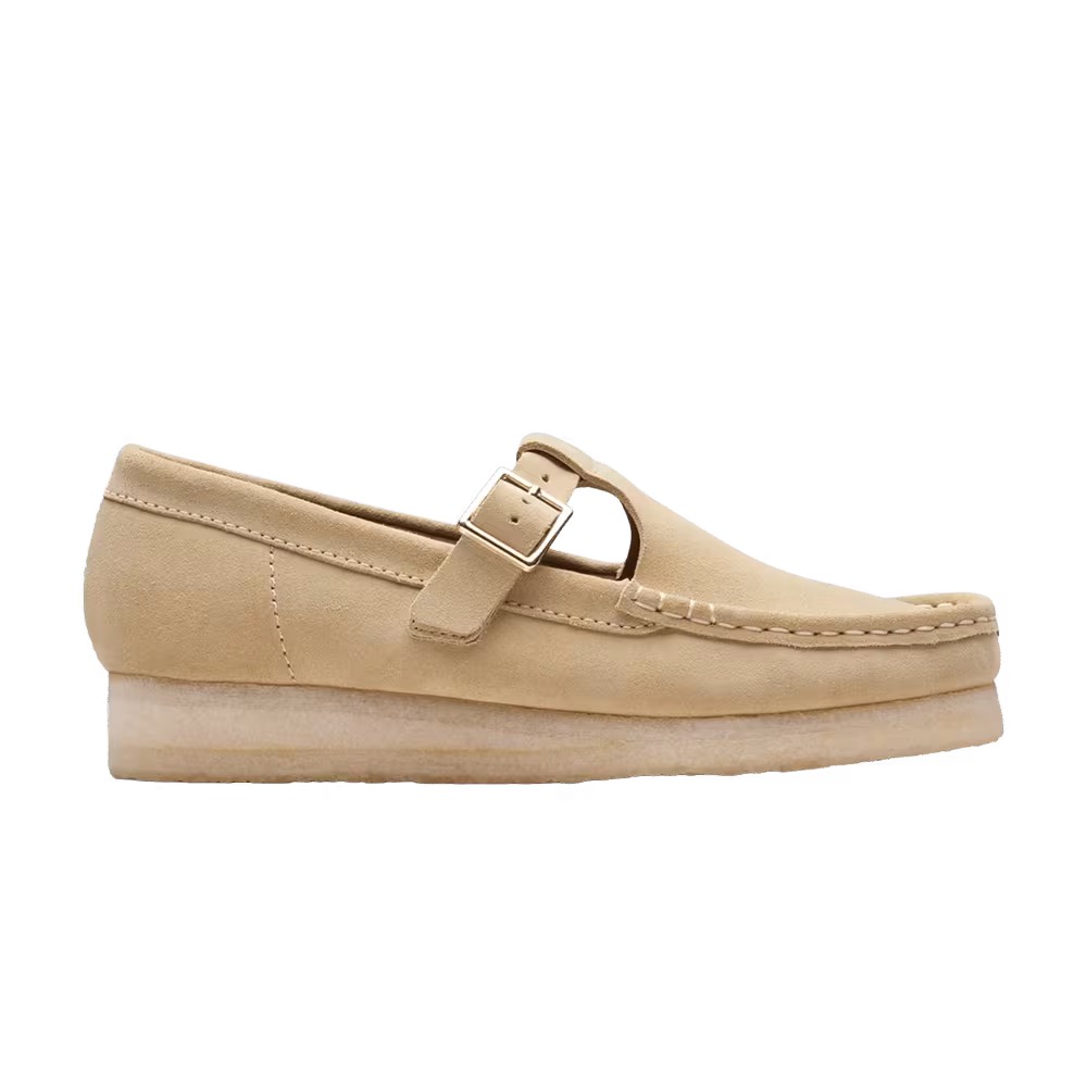 Clarks Women's Wallabee T Bar Maple Suede