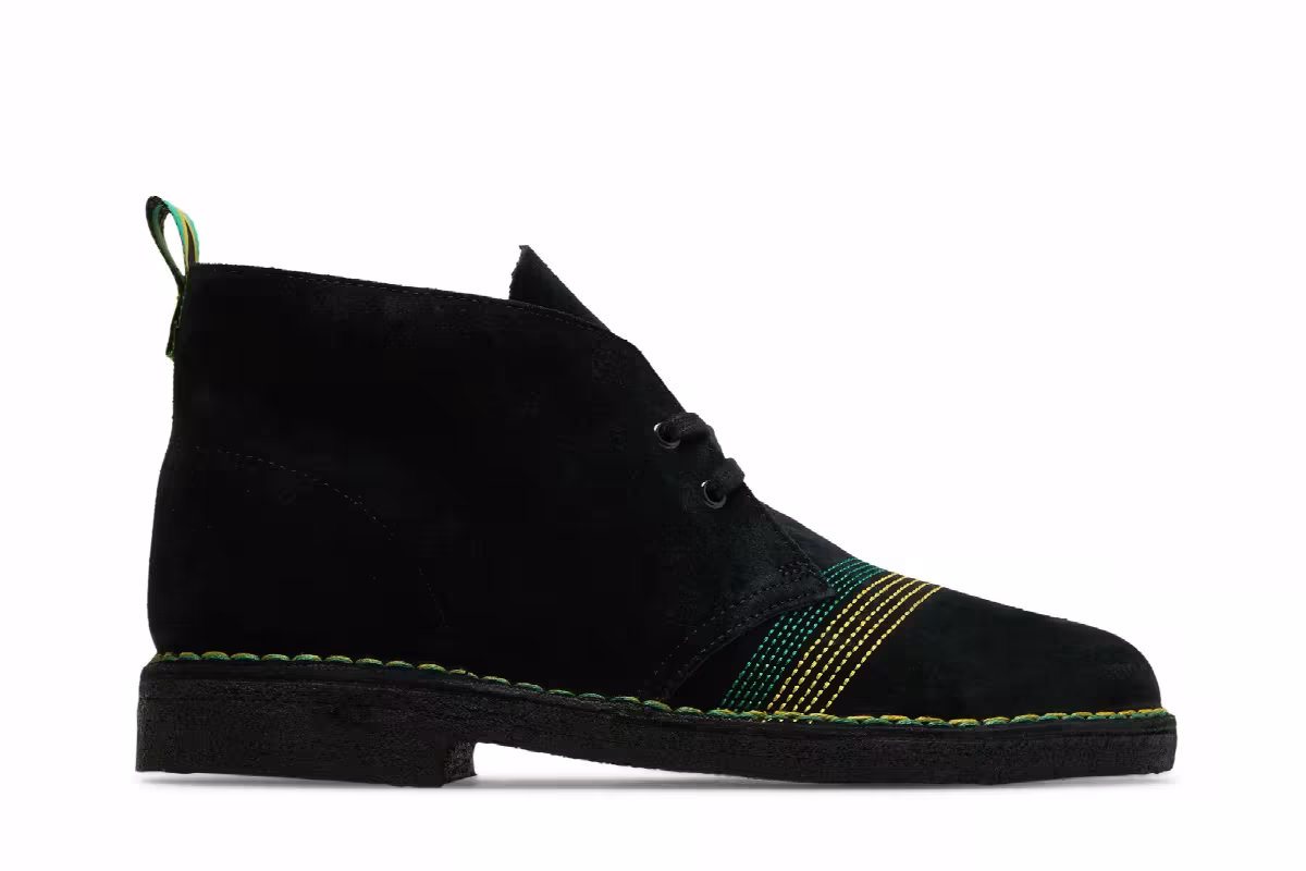 Jamaica x Clarks Desert Boot Black, view 2