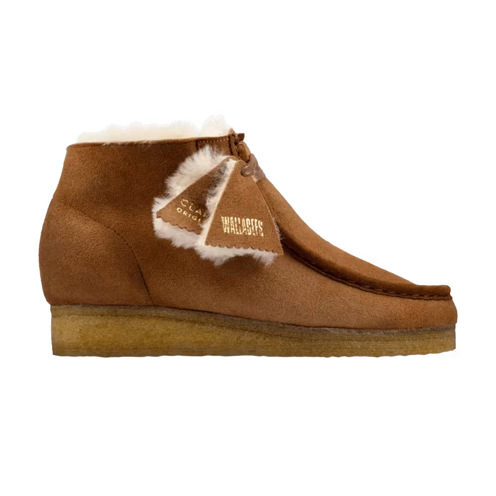 Clarks Women's Wallabee Boot Tan Warmlined Leather