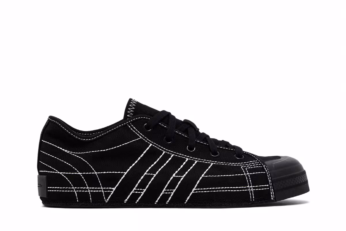 adidas Y-3 Nizza Low Black Off White, view 2