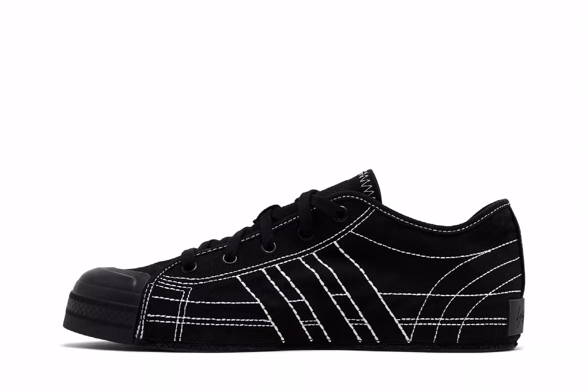 adidas Y-3 Nizza Low Black Off White, view 4