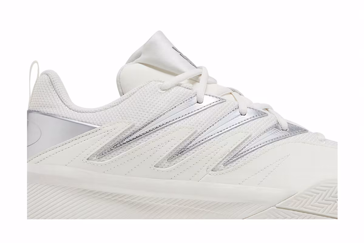 adidas Dame Certified 3 Low White Silver Metallic, view 3