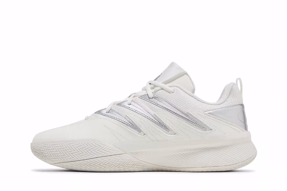 adidas Dame Certified 3 Low White Silver Metallic, view 4