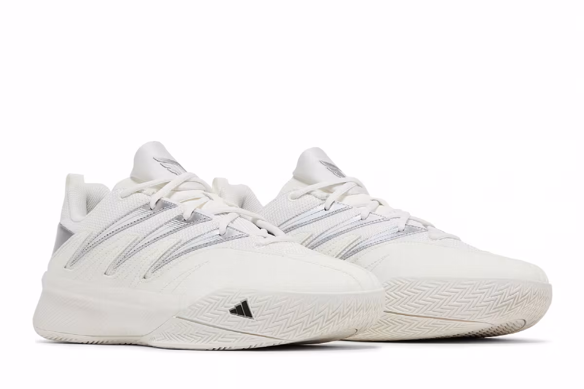 adidas Dame Certified 3 Low White Silver Metallic, view 9