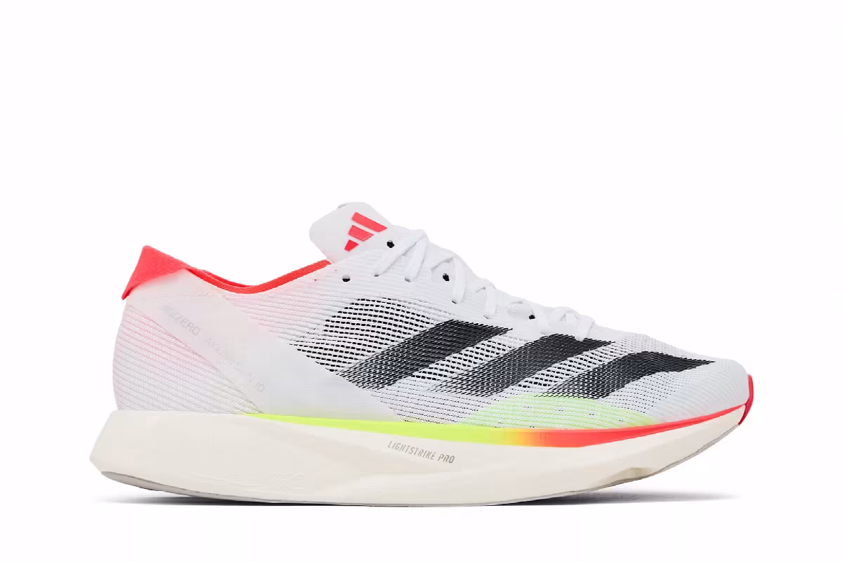 adidas Adizero Takumi Sen 10 White Black Lucid Red, view 2