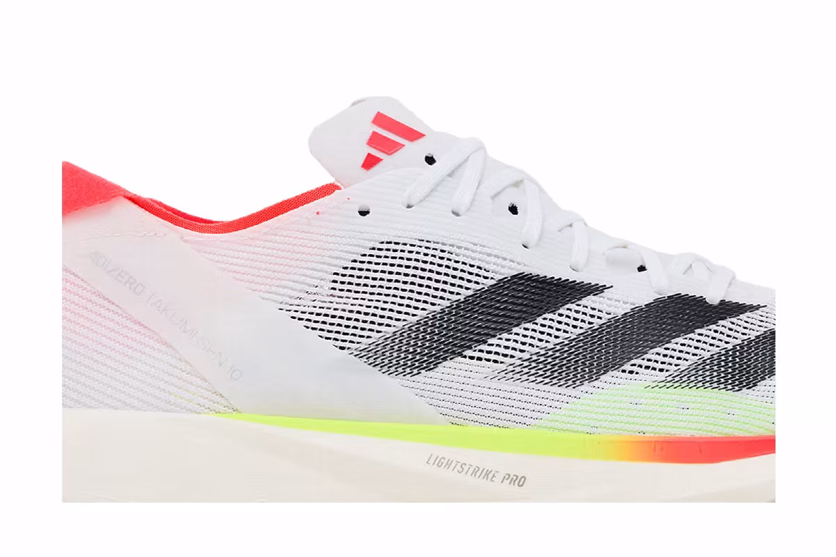adidas Adizero Takumi Sen 10 White Black Lucid Red, view 3