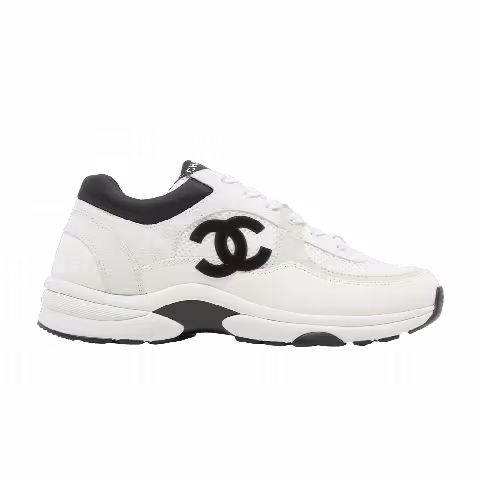 Chanel Wmns CC Logo Sneaker 'White Black'