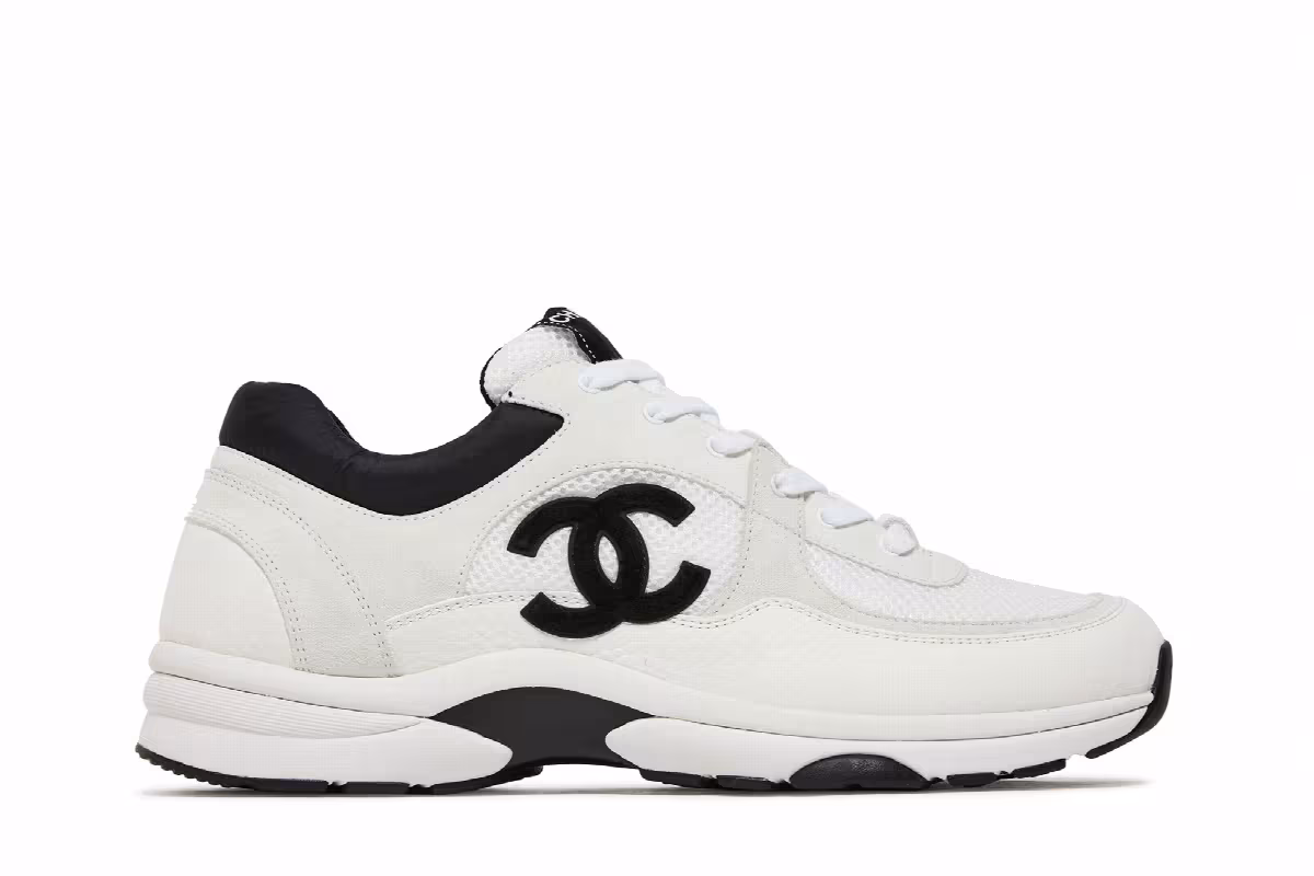 Chanel Sneaker White Black, view 2
