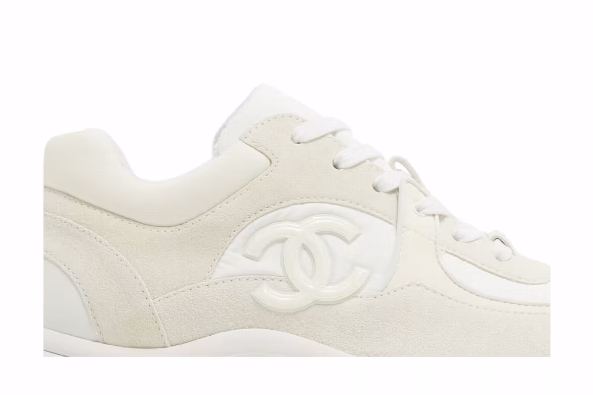 Chanel CC Logo Sneaker White, view 3
