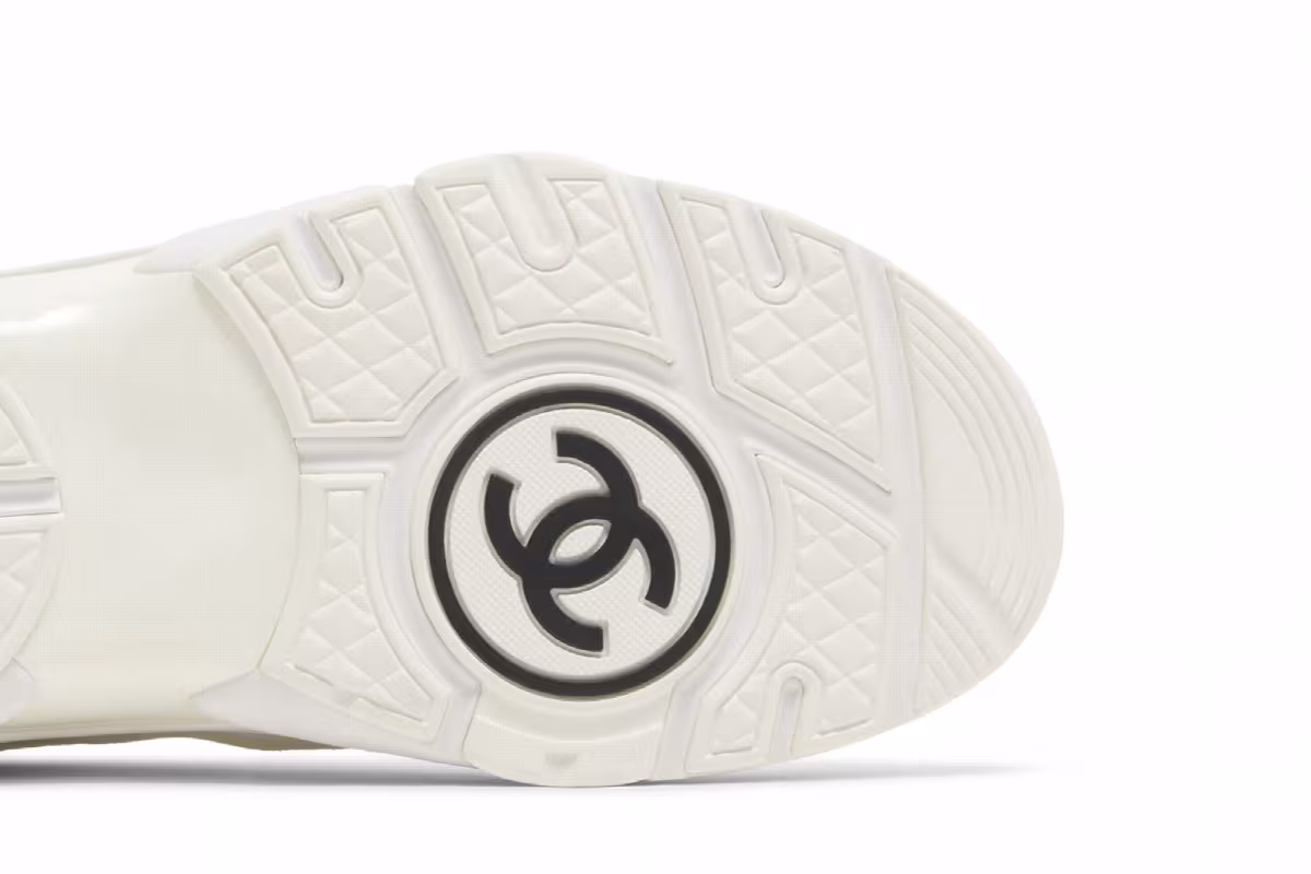 Chanel CC Logo Sneaker White, view 6