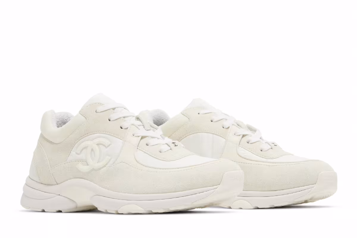 Chanel CC Logo Sneaker White, view 9
