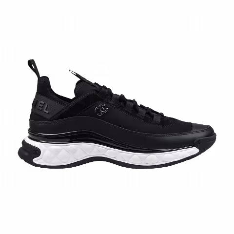 Chanel Velvet Calfskin & Mixed Fibers Sneaker 'Black'