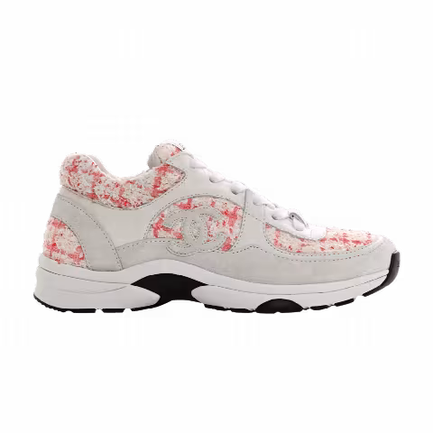 Chanel Wmns CC Logo Sneaker 'Ecru Pink Tweed'