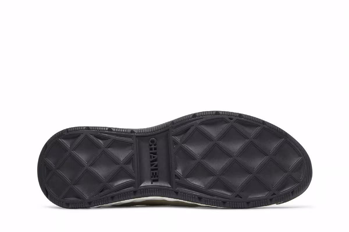 Chanel Women's Velvet Calfskin & Mixed Fibers Sneaker Ivory, view 5