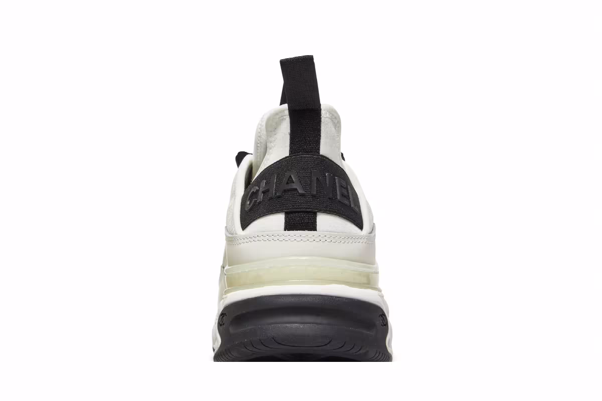 Chanel Women's Velvet Calfskin & Mixed Fibers Sneaker Ivory, view 8